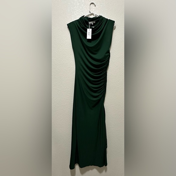 NWT Baltic Børn Sasha Ruched Maxi Dress — Forest Green Contemporary - Picture 7 of 10